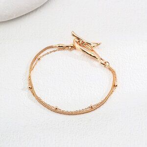 ✨ Artisan Original Multi-Strand Bracelet with Sculptural Toggle Clasp | S925